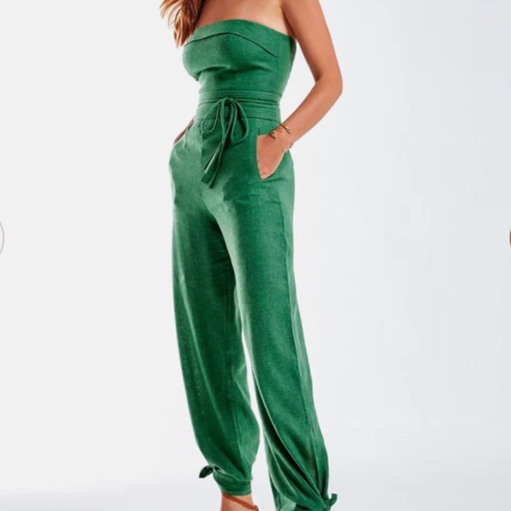 The beautiful, versatile Linen Serena Jumpsuit by VIX. Sold out everywhere.